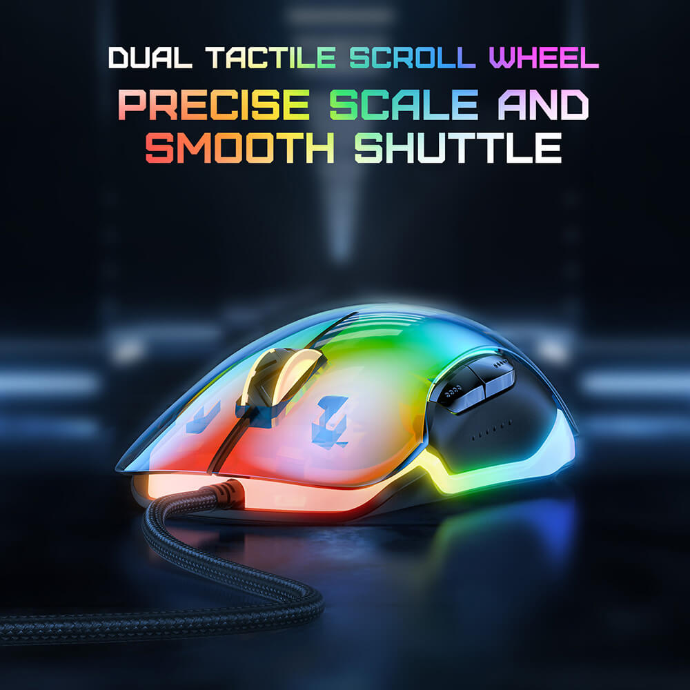 เมาส์เกมมิ่ง ONIKUMA CW925 RGB BACKLIT WIRED GAMING MOUSE - สีดำ